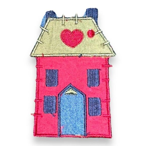 80s Bobbie Brooks Embroidered Denim Farm Patch Vest Size L - Picture 8 of 14